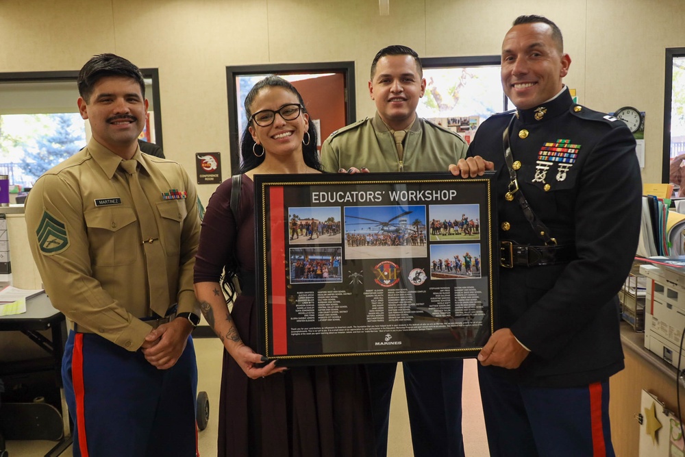 Sacramento Marines Recognize Educators for Attending Educators’ Workshop