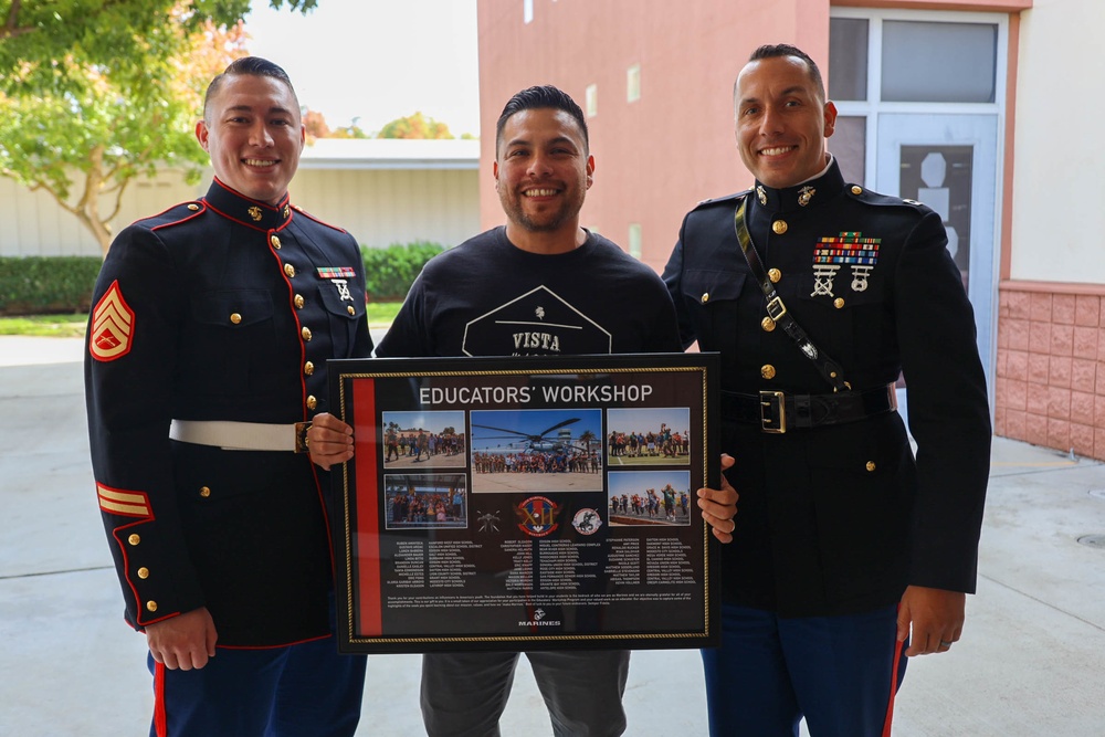 Sacramento Marines Recognize Educators for Attending Educators’ Workshop