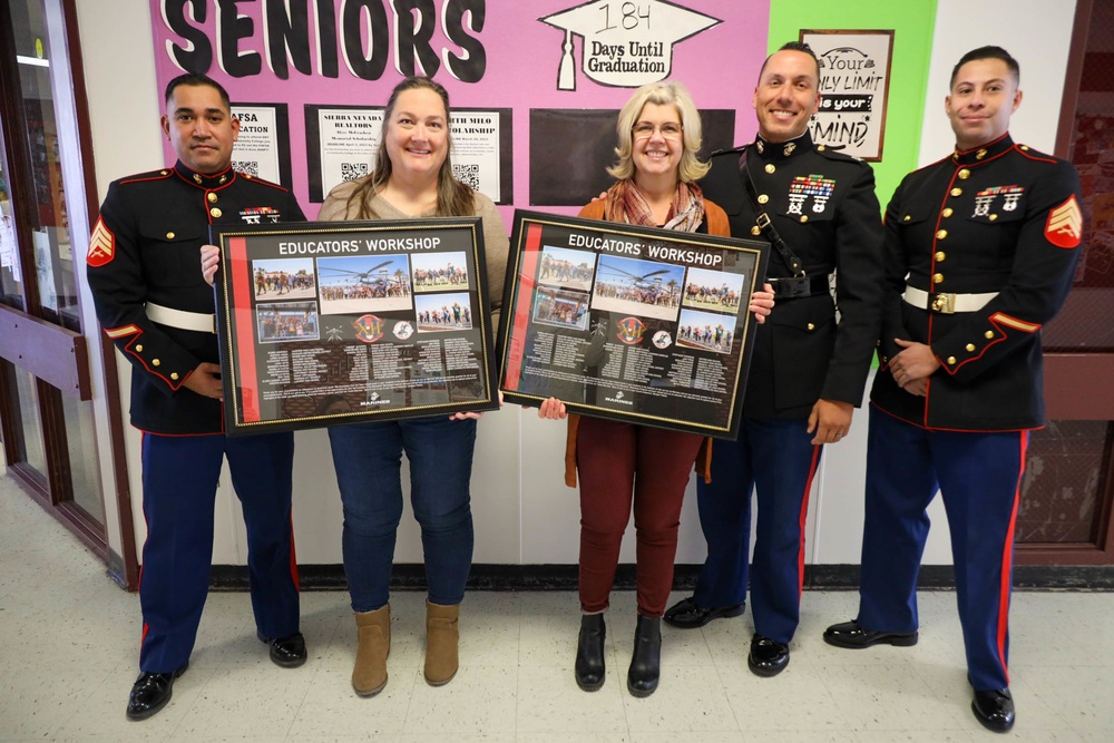 Sacramento Marines Recognize Educators for Attending Educators’ Workshop