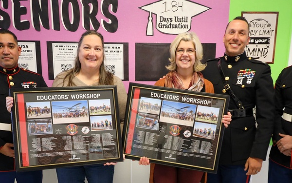 Sacramento Marines Recognize Educators for Attending Educators’ Workshop