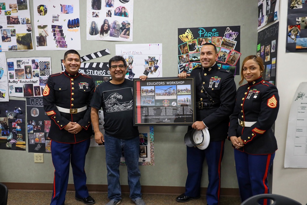 Sacramento Marines Recognize Educators for Attending Educators’ Workshop