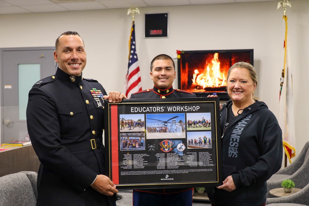 Sacramento Marines Recognize Educators for Attending Educators’ Workshop