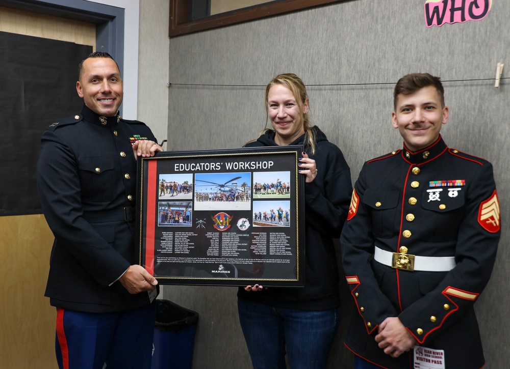 Sacramento Marines Recognize Educators for Attending Educators’ Workshop