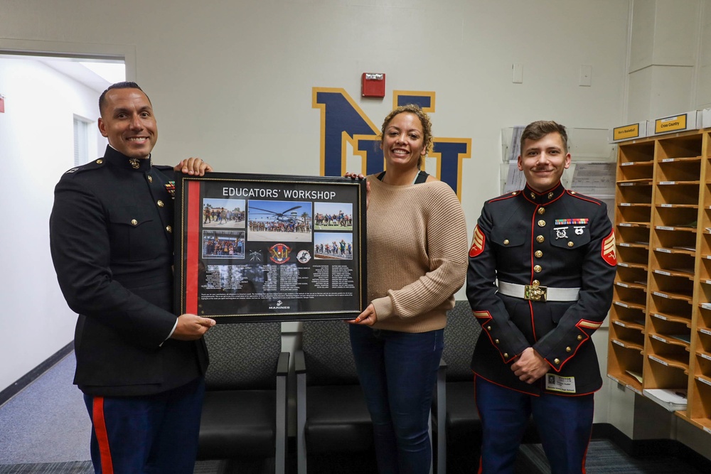 Sacramento Marines Recognize Educators for Attending Educators’ Workshop