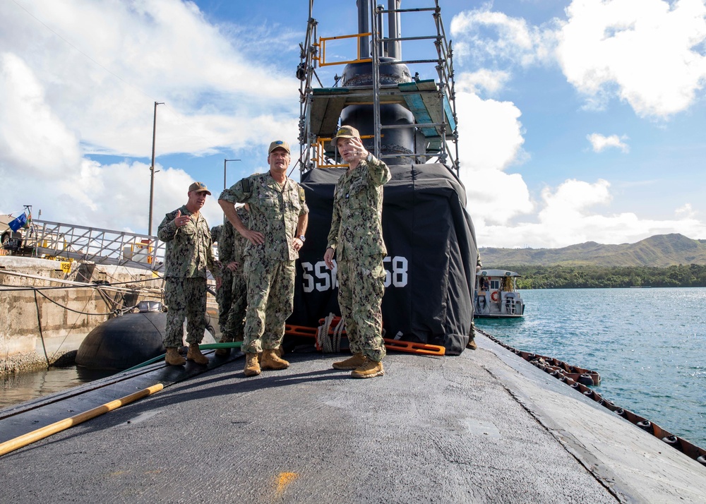 RADM Jablon, Commander, Submarine Forces, U.S. Pacific Fleet Makes Routine Visit to Guam Units