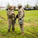 Soldiers conduct signal operations in a field environment