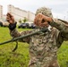 Soldiers conduct signal operations in a field environment