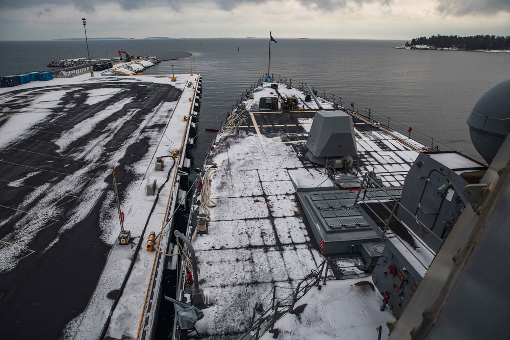USS Paul Ignatius (DDG 117) Moors in Helsinki, Finland