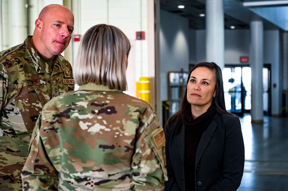 The Honorable Gina Ortiz Jones visits the 305th Air Mobility Wing