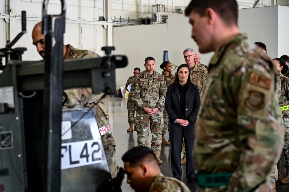 The Honorable Gina Ortiz Jones visits the 305th Air Mobility Wing