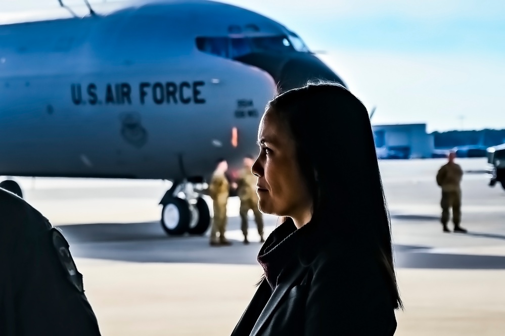 The Honorable Gina Ortiz Jones visits the 305th Air Mobility Wing