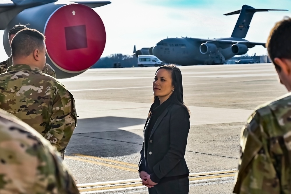 The Honorable Gina Ortiz Jones visits the 305th Air Mobility Wing