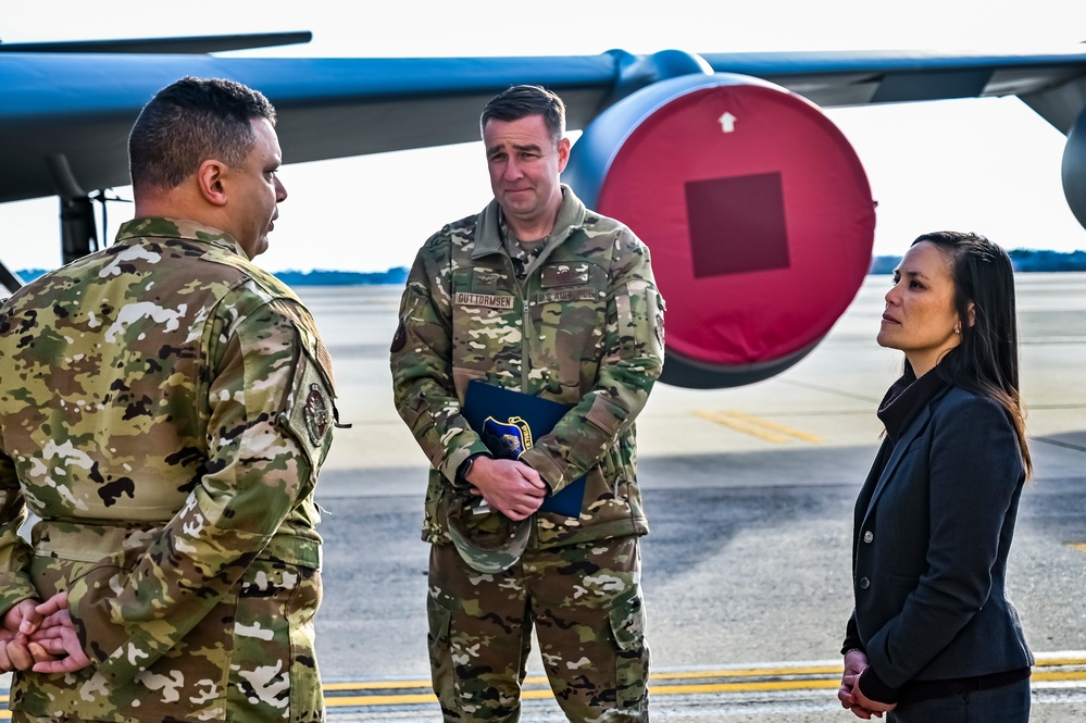 The Honorable Gina Ortiz Jones visits the 305th Air Mobility Wing