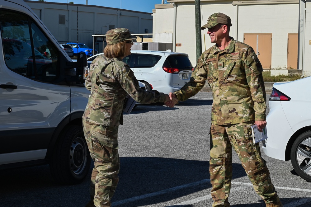 DoD Senior leaders connect with 350th SWW:  Lt Gen O'Brien