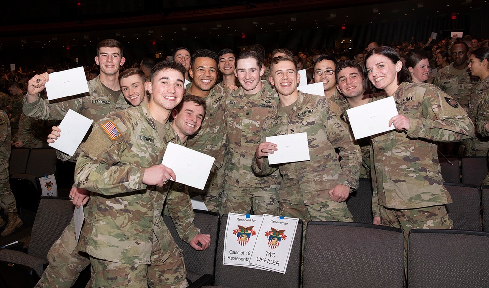 Class of 2023 cadets receive results during Branch Night