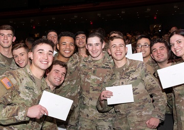 Class of 2023 cadets receive results during Branch Night