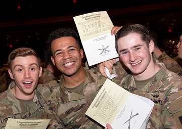 Class of 2023 cadets receive results during Branch Night