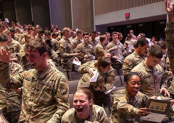 Class of 2023 cadets receive results during Branch Night