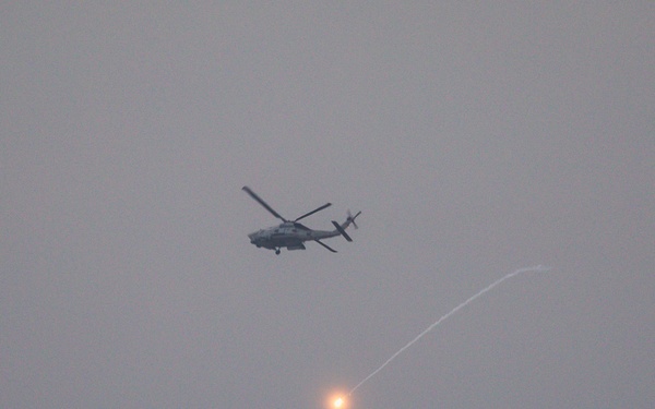 HSM 79, DET 2, MH-60R Helicopter Fires Flares