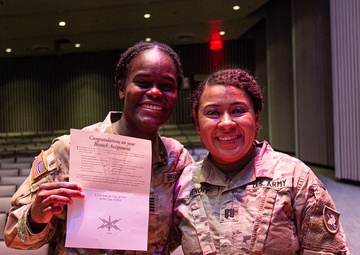 Class of 2023 cadets receive results during Branch Night