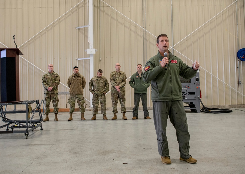 104th Fighter Wing command team holds all call