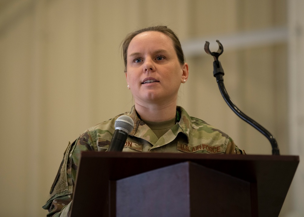 104th Fighter Wing command team holds all call