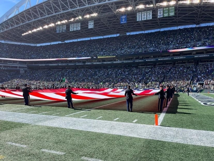 364th ESC at the Seattle Seahawk’s Salute to Service