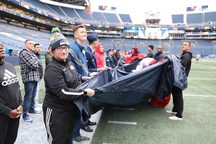 364th ESC at the Seattle Seahawk’s Salute to Service