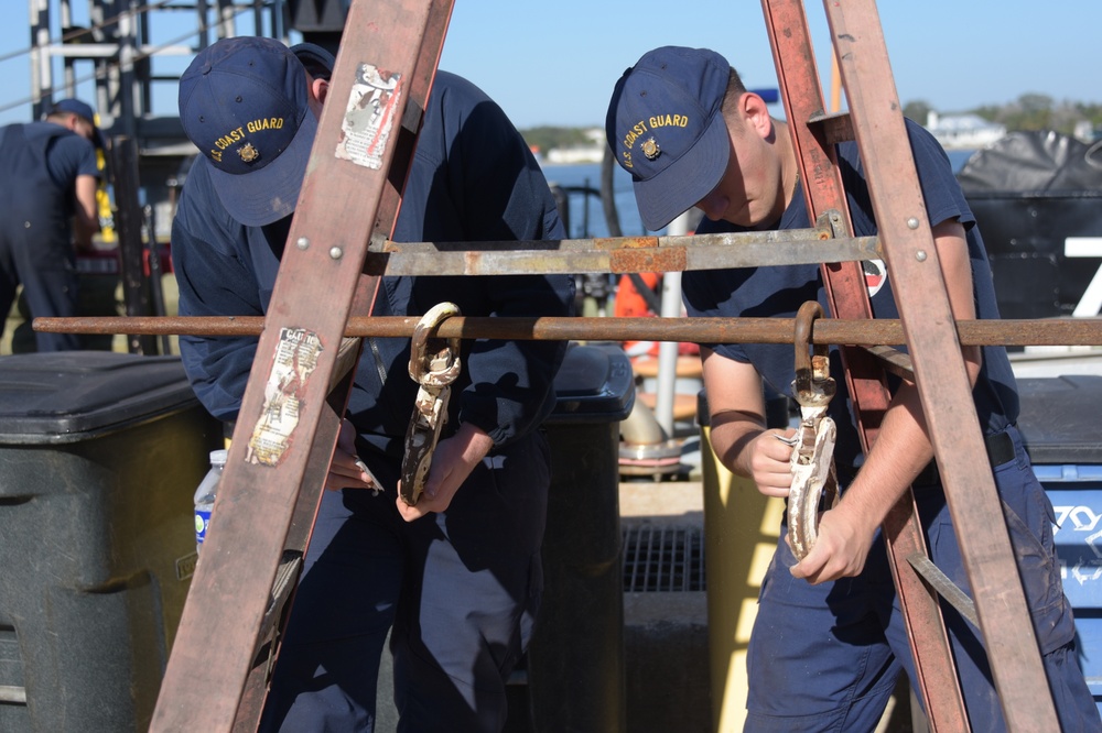 Photo of Work aboard Coast Guard Cutter Hammer