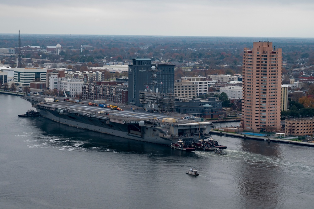 Truman is the flagship of the Harry S. Truman Carrier Strike Group and is currently in port aboard Naval Station Norfolk.