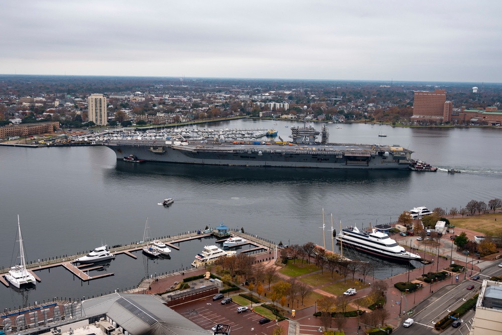 Truman is the flagship of the Harry S. Truman Carrier Strike Group and is currently in port aboard Naval Station Norfolk.