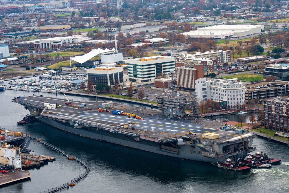 Truman is the flagship of the Harry S. Truman Carrier Strike Group and is currently in port aboard Naval Station Norfolk.