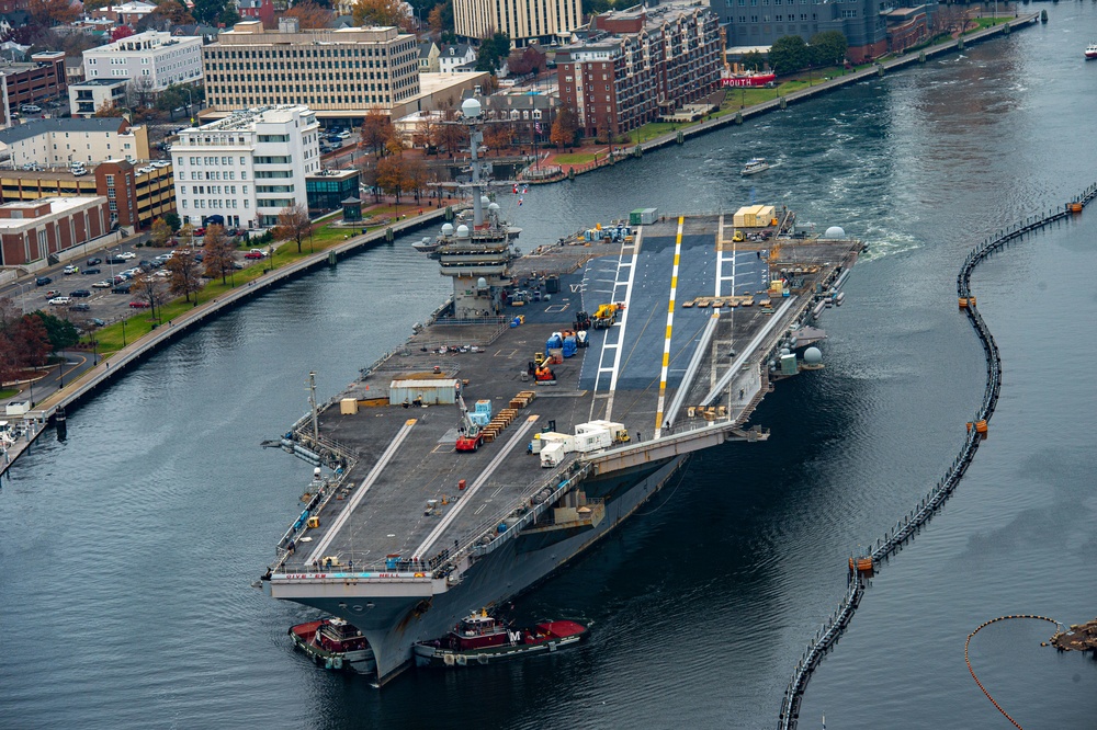 Truman is the flagship of the Harry S. Truman Carrier Strike Group and is currently in port aboard Naval Station Norfolk.