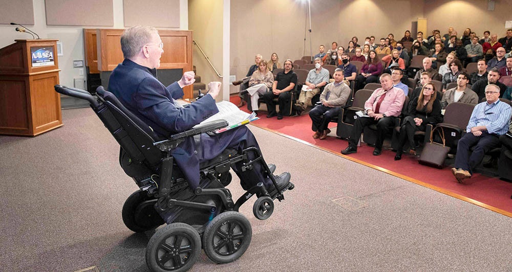 Congressman Jim Langevin discusses complex challenges in cybersecurity during visit to NUWC Division Newport