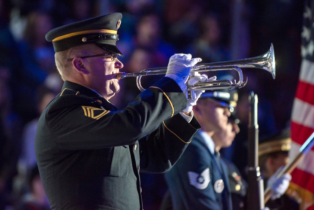 Military appreciation night at the Idaho Steelheads hockey game