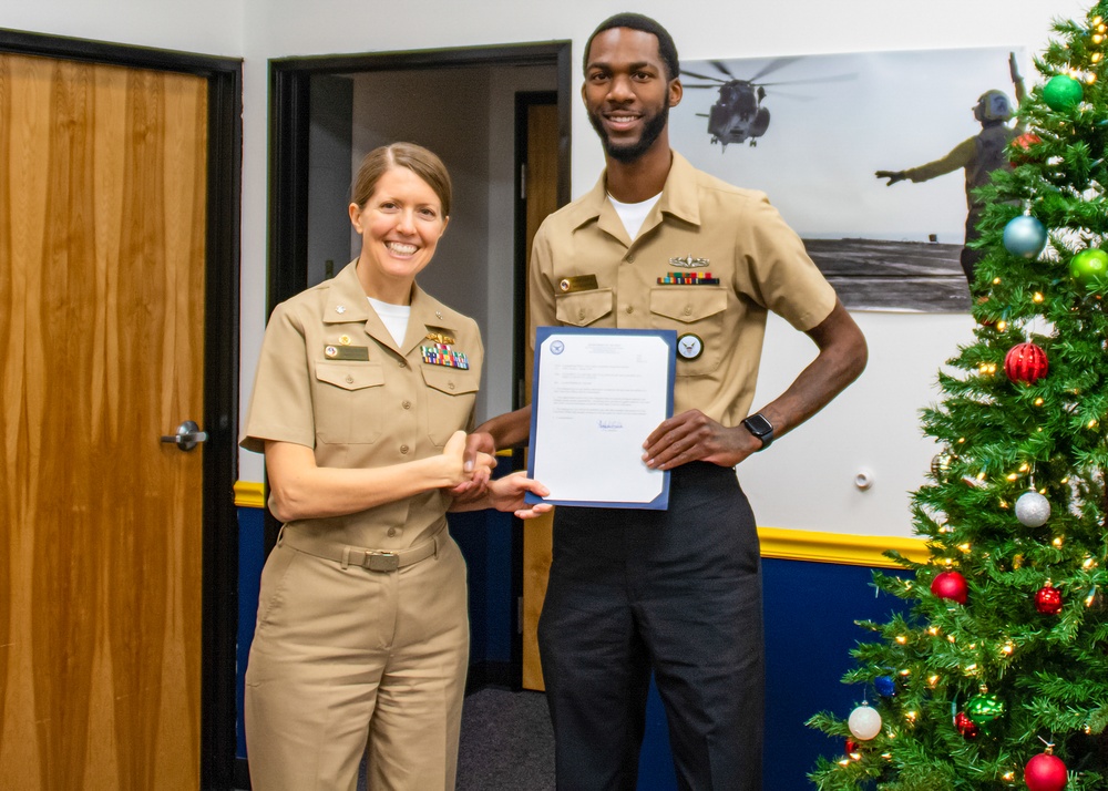 Navy Talent Acquisition Group San Antonio Celebrates the Advancement of Eight Sailors