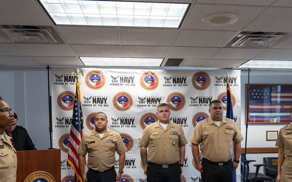 Navy Talent Acquisition Group San Antonio Celebrates the Advancement of Eight Sailors