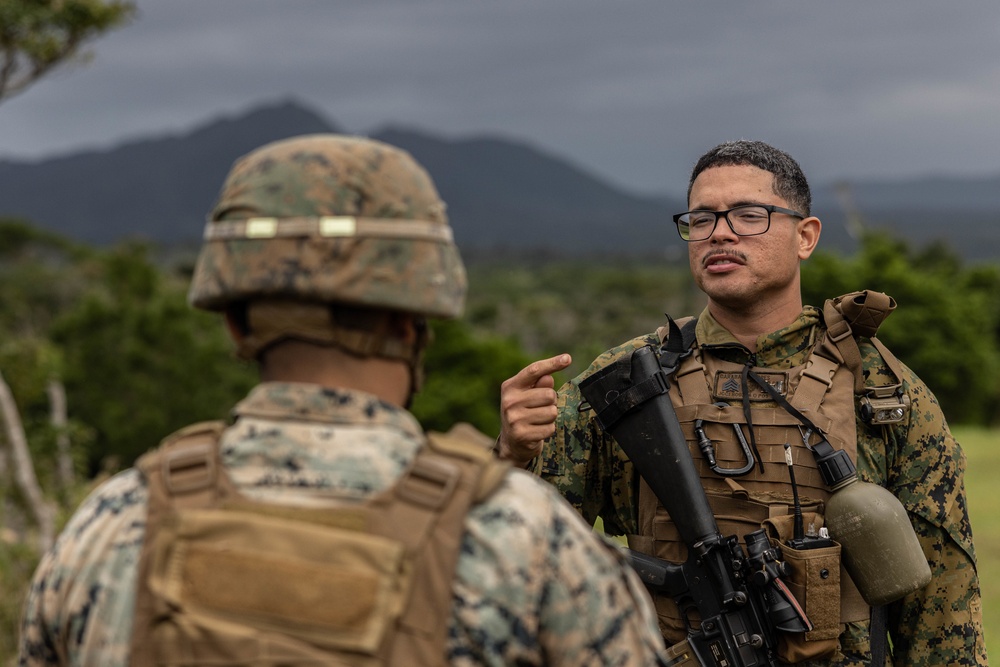 3rd Landing Support Battalion Marines conduct field skills training during exercise Winter Workhorse