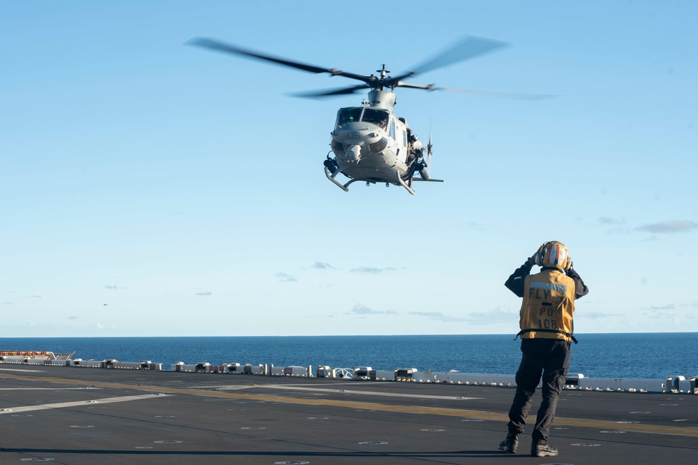 USS Tripoli, HMLA 369,  and VMM 364 Conduct Flight Operations