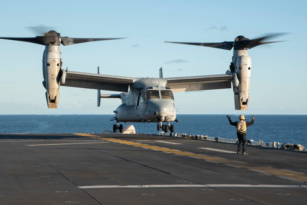 USS Tripoli, HMLA 369,  and VMM 364 Conduct Flight Operations