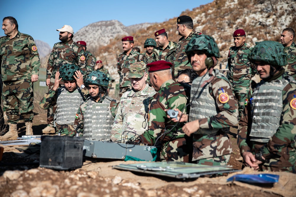 Col. Javier Soria, attends 1st Supporting Forces Command's Basic Artillery Graduation Exercise