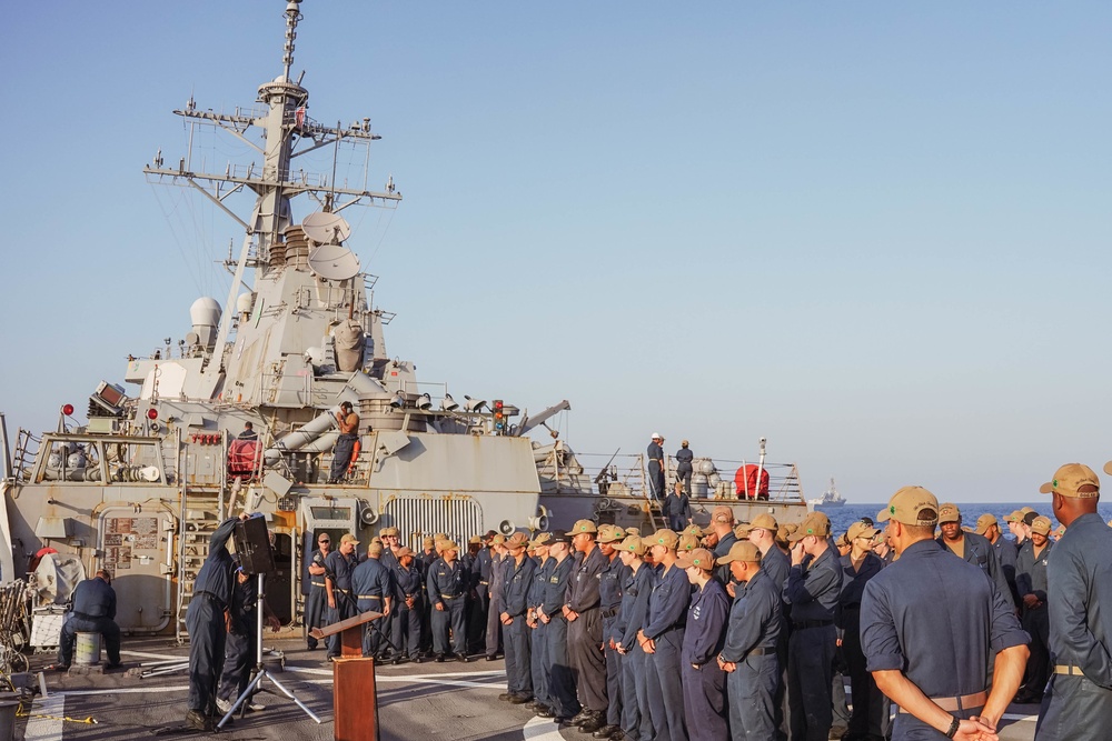 USS The Sullivans (DDG 68) frocking ceremony