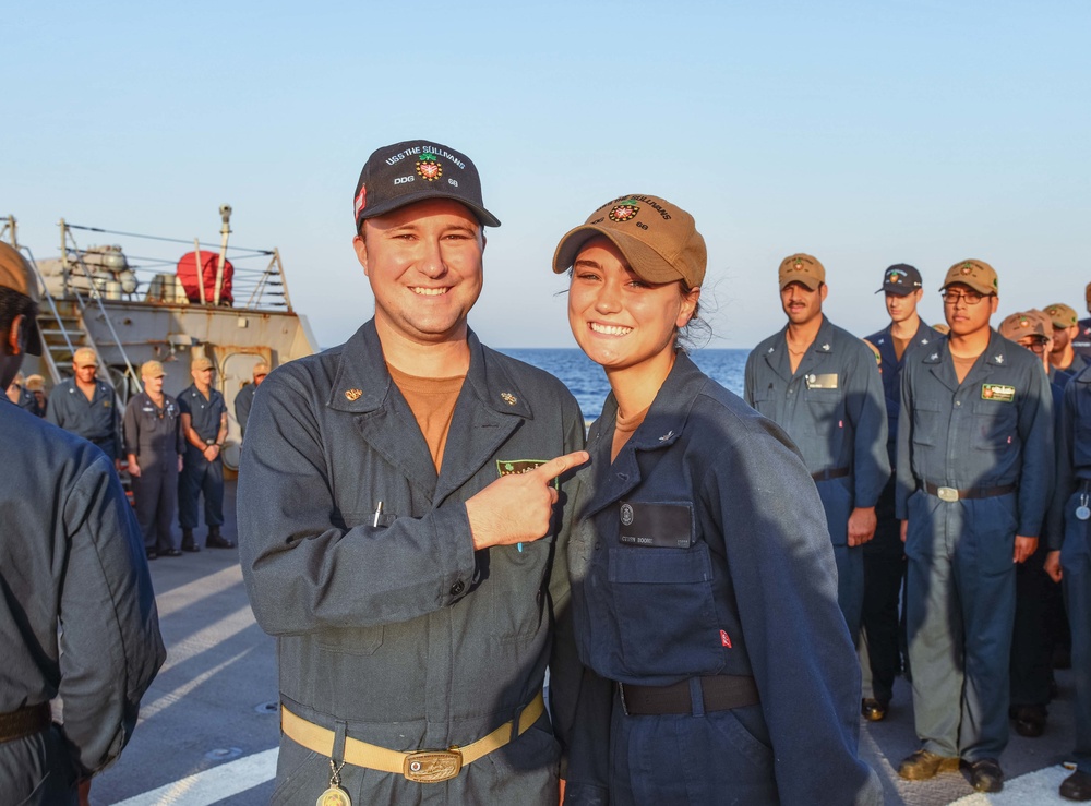 USS The Sullivans (DDG 68) frocking ceremony