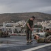 U.S. Marines with II MEF conduct Physical Training aboard USNS Trenton