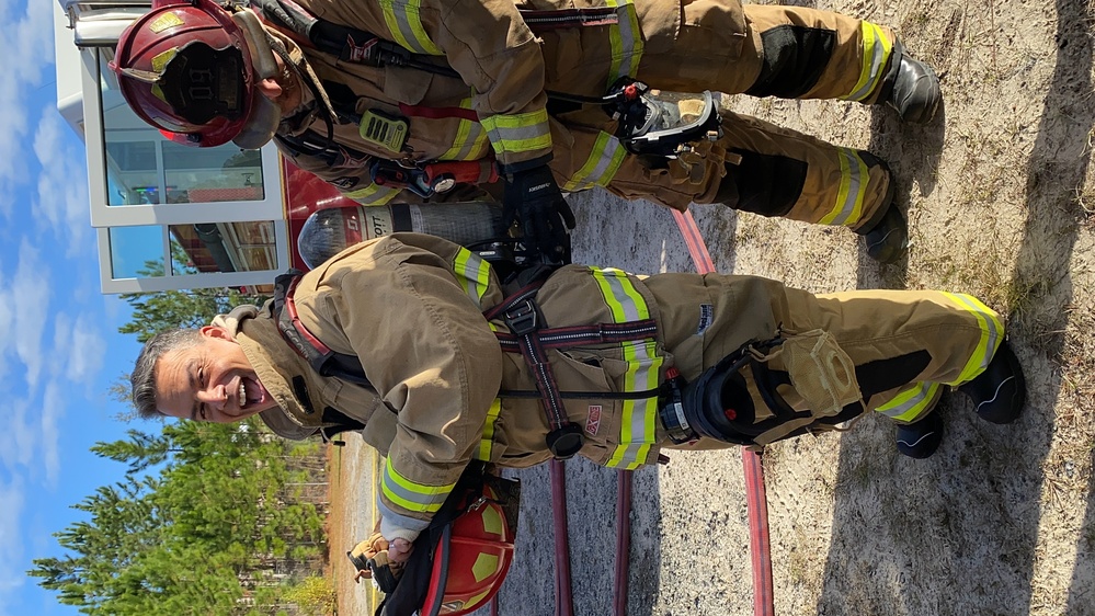 Fort Stewart -Hunter Army Airfield garrison command team gets hands-on with burn trainer