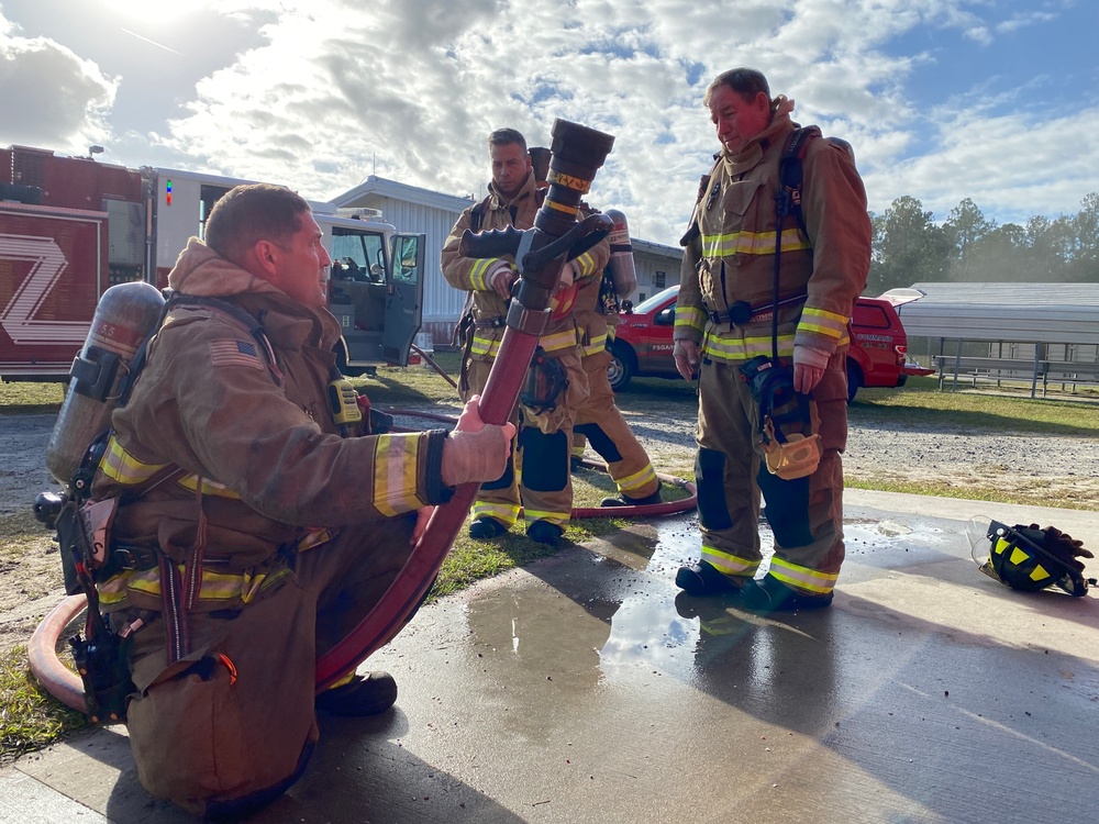 Fort Stewart -Hunter Army Airfield garrison command team gets hands-on with burn trainer