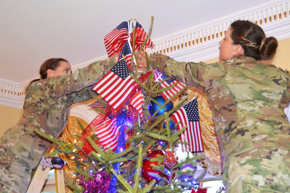 Tribute to the Troops Tree trimming