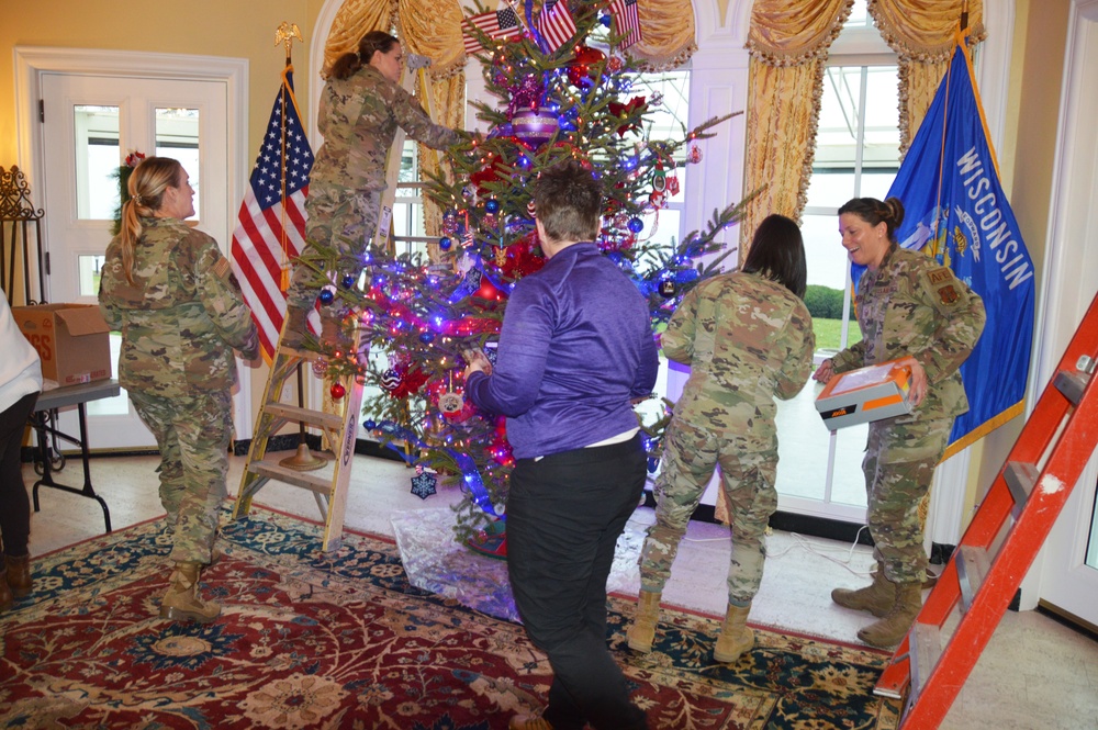 Tribute to the Troops Tree trimming