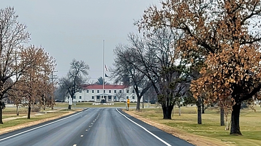 Flag set at half staff for 2022 Pearl Harbor Day at Fort McCoy