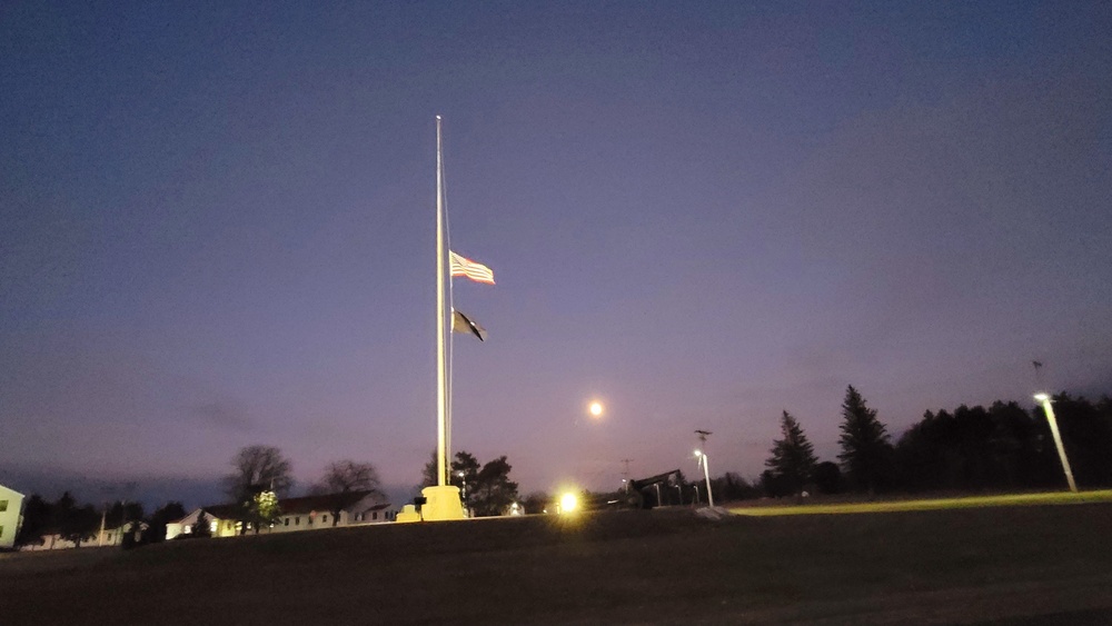 Flag set at half staff for 2022 Pearl Harbor Day at Fort McCoy